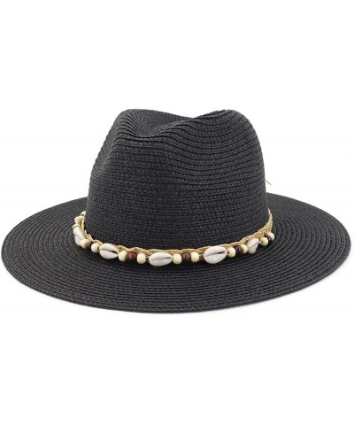 Sun Hat for Women Summer Hats of Monochrome Jazz Top Hat Beaded Beach Sunshade Hat 56-58cm White $13.70 Sun Hats