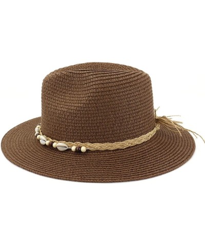 Sun Hat for Women Summer Hats of Monochrome Jazz Top Hat Beaded Beach Sunshade Hat 56-58cm White $13.70 Sun Hats