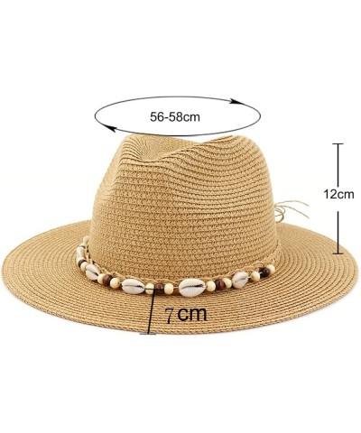 Sun Hat for Women Summer Hats of Monochrome Jazz Top Hat Beaded Beach Sunshade Hat 56-58cm White $13.70 Sun Hats