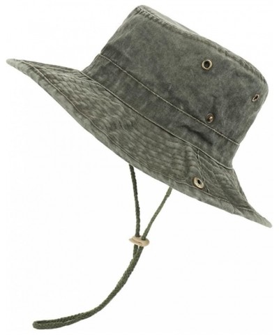 Cotton Fabric Outdoor Summer Bucket Hat Men Jungle Sun Protection Boonie Hat Women Sun Cap Fishing Hiking Hat Green $14.78 Su...