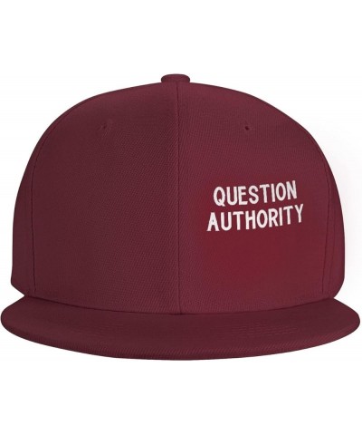 Men Women Baseball Hats Question Authority Vintage Dad Hat Adjustable Casquette Cap,Black Dark Red $9.34 Baseball Caps