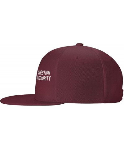 Men Women Baseball Hats Question Authority Vintage Dad Hat Adjustable Casquette Cap,Black Dark Red $9.34 Baseball Caps