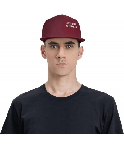 Men Women Baseball Hats Question Authority Vintage Dad Hat Adjustable Casquette Cap,Black Dark Red $9.34 Baseball Caps