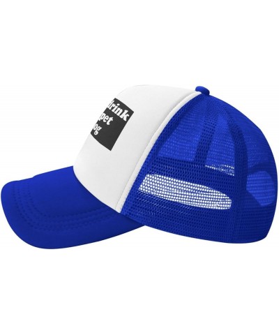 Hold My Drink I Gotta Pet This Dog Baseball Cap for Men Women Adjustable Mesh Trucker Hat Blue $10.79 Baseball Caps