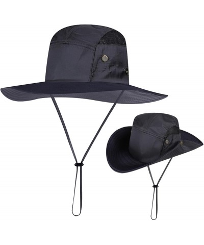 Men Mountaineering Fishing Solid Color Hood Rope Outdoor Shade Foldable Casual Breathable Bucket Hat Bucket Hat 4-grey $10.35...