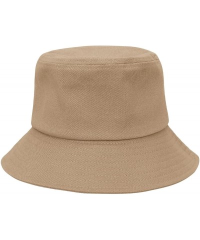 Bucket Hats for Women Men Sun Protection Summer Sun Hats Cotton Beach Fishing Hat Packable Cap Khaki $7.97 Bucket Hats