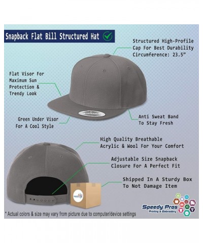 Snapback Hats for Men & Women Al Love Acrylic Flat Bill Baseball Cap Dark Grey Design Only $14.00 Baseball Caps