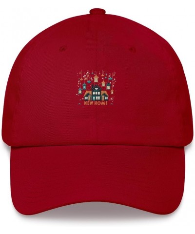 Congratulations and Happy Homemaking on New Home Owner Dad Cap Cranberry $23.59 Baseball Caps