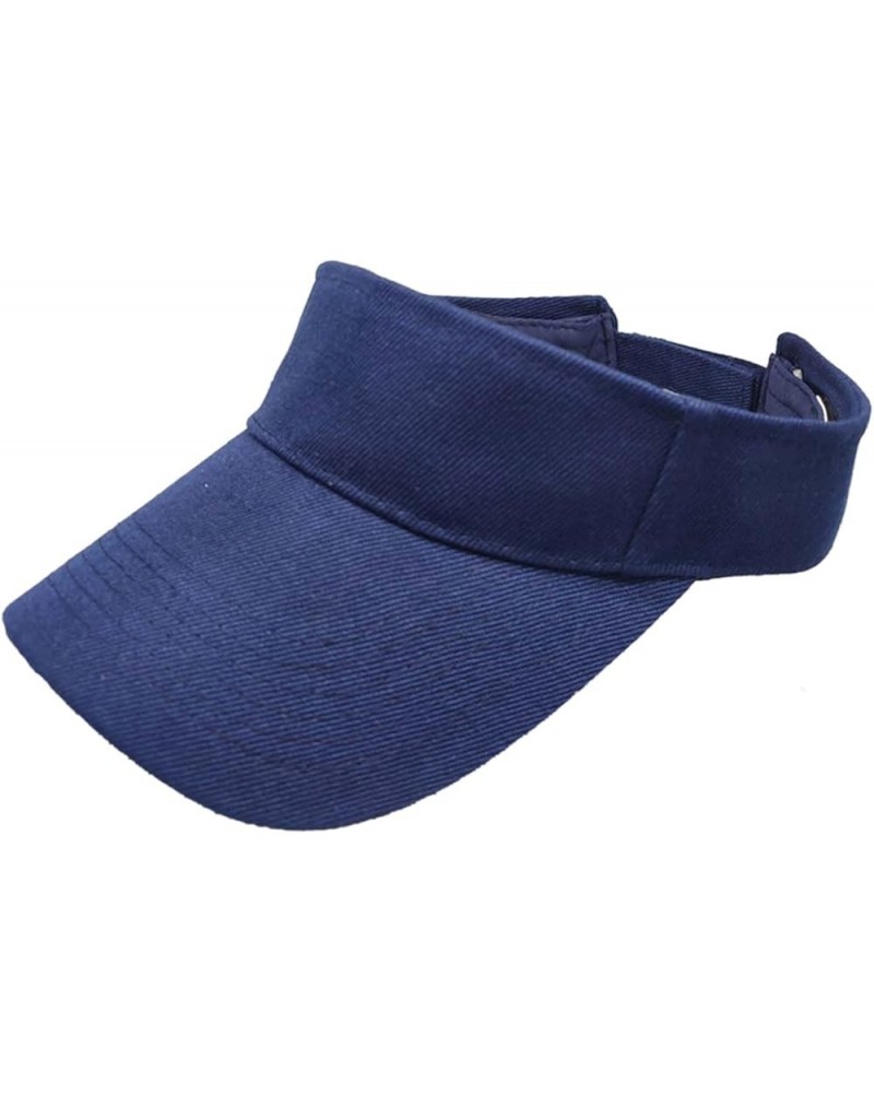 Sun Visor Hats Women Sports Multi Color Tennis UPF Cap for Men Women Headwear Outdoor Summer Travel Navy $5.70 Visors