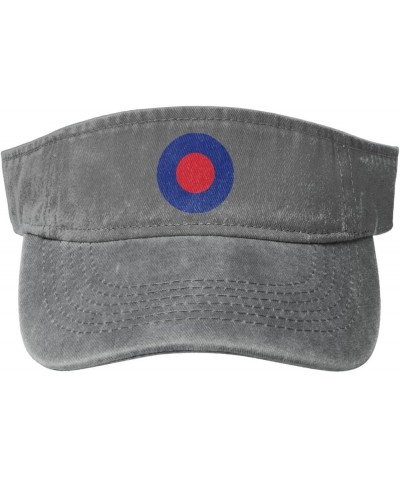 RAF Lowvis Army Roundel Sun Visor Hats for Women Men Adjustable Sports Sun Hats Cotton Golf Cap Gray $12.14 Visors