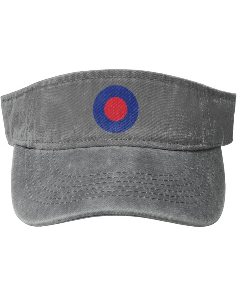 RAF Lowvis Army Roundel Sun Visor Hats for Women Men Adjustable Sports Sun Hats Cotton Golf Cap Gray $12.14 Visors