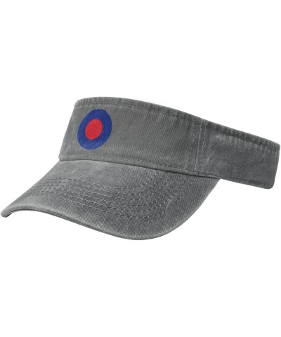 RAF Lowvis Army Roundel Sun Visor Hats for Women Men Adjustable Sports Sun Hats Cotton Golf Cap Gray $12.14 Visors