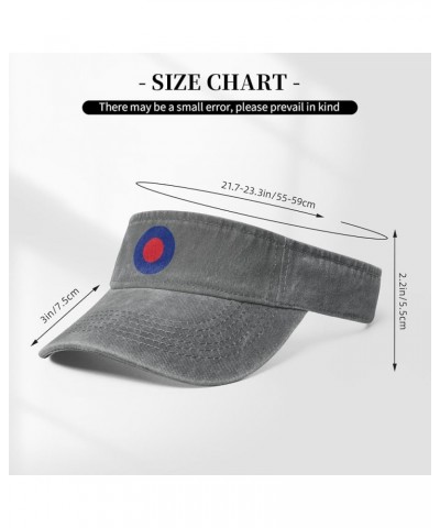 RAF Lowvis Army Roundel Sun Visor Hats for Women Men Adjustable Sports Sun Hats Cotton Golf Cap Gray $12.14 Visors