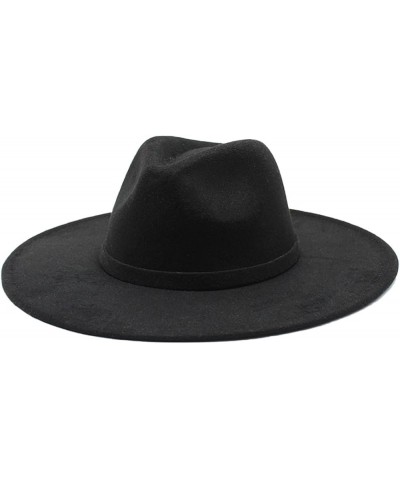 Ladies Wide Brim Wool Felt Jazz Fedora Thermal Hat White(5) $15.19 Fedoras