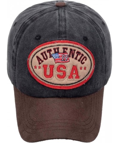 Men and Women USA Flag Embroidery Baseball Cap Unisex Cotton Caps Tennis Sports Hat Dad Hat Black $6.41 Sun Hats