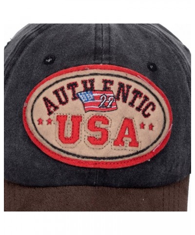 Men and Women USA Flag Embroidery Baseball Cap Unisex Cotton Caps Tennis Sports Hat Dad Hat Black $6.41 Sun Hats