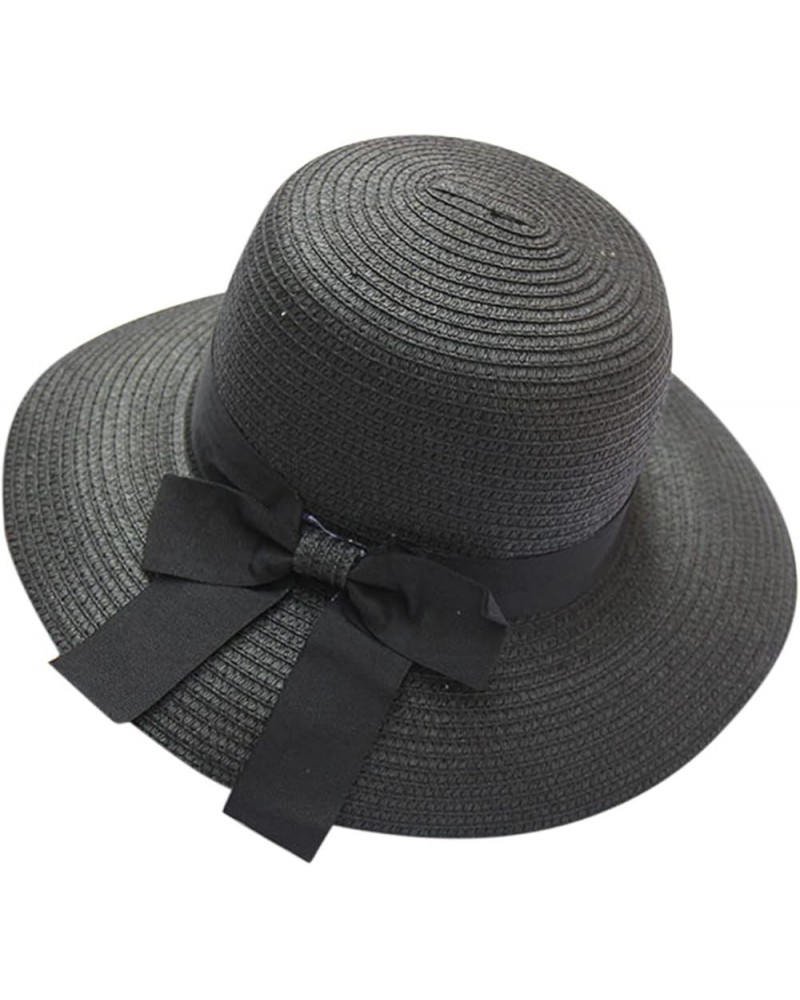 Womens Summer Baseball Hat Outdoor Wide Foldable Ponytail Mesh Sun Visor Cap with Removable Forage Cap H-black $11.99 Sun Hats