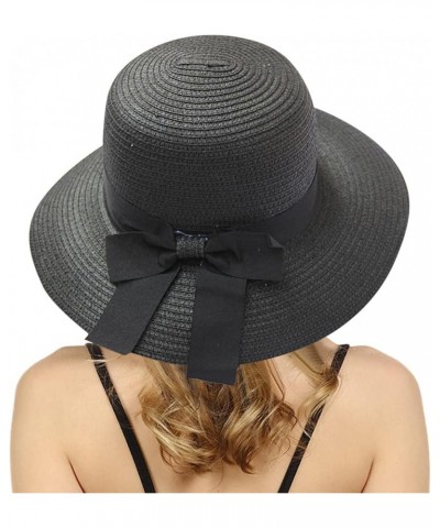 Womens Summer Baseball Hat Outdoor Wide Foldable Ponytail Mesh Sun Visor Cap with Removable Forage Cap H-black $11.99 Sun Hats