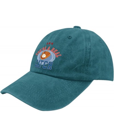 You're A Real Catch Hats Mom Hat Pigment Black Dad Hats for Men Gifts for Grandma Golf Caps Cyan Blue $10.79 Sun Hats