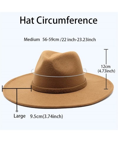 Ladies Wide Brim Wool Felt Jazz Fedora Thermal Hat White(5) $15.19 Fedoras