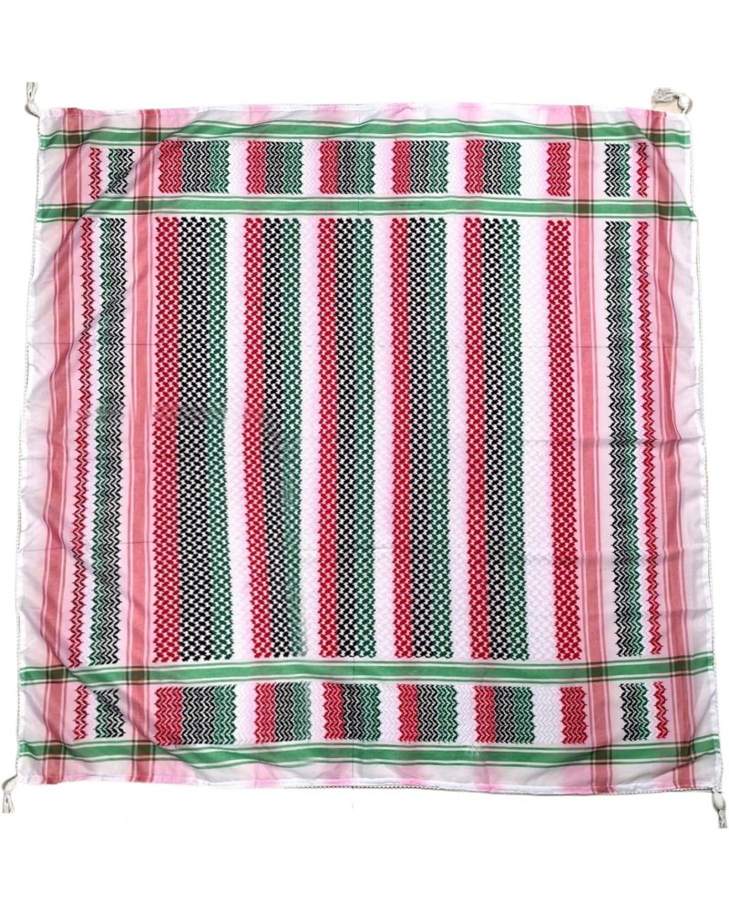 Palestinian Scarf 55x55 In Sunproof Breathable Shemagh Arab Scarf Men Checkered Print Middle East Keffiyeh Desert Scarf for M...