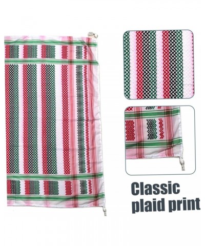 Palestinian Scarf 55x55 In Sunproof Breathable Shemagh Arab Scarf Men Checkered Print Middle East Keffiyeh Desert Scarf for M...