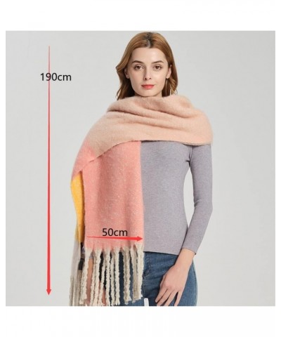 Scarf Gift Winter Warm Scarf Women Scarves Shawl Female Geometric Wraps Shawl (Color : OneColor, Size : 190 * 50cm) $30.67 Sc...