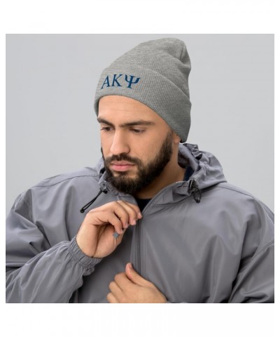 Alpha Kappa Psi Fraternity Beanie: Premium Quality Soft Turbo Acrylic Campus Wear for Pride & Warmth, Winter Hat Heather Grey...