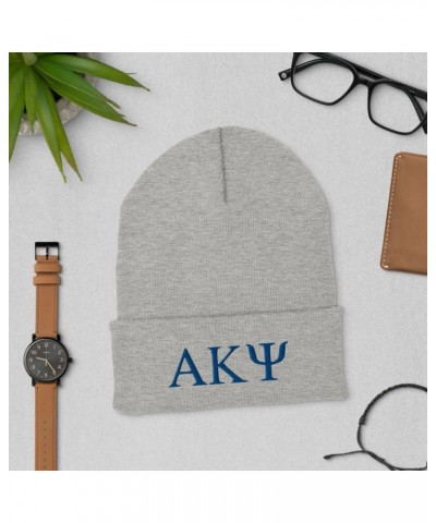 Alpha Kappa Psi Fraternity Beanie: Premium Quality Soft Turbo Acrylic Campus Wear for Pride & Warmth, Winter Hat Heather Grey...