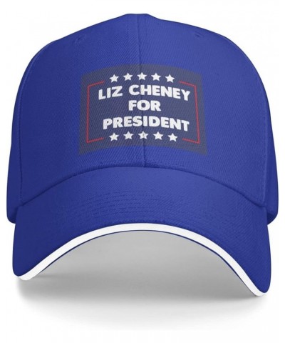 2024 Liz Cheney for President Baseball Cap Men Ponytail Hat Women Dad Hat Sun Hat Adjustable Trucker Hat Black Blue $10.94 Ba...