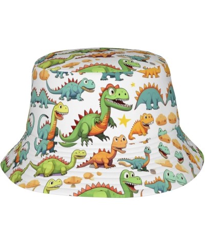 Unisex Fashion Bucket Hat - Beach Sun Visor for Men and Women, Lightweight Outdoor Bucket Cap-Zebra Cartoon Dinosaur Images $...