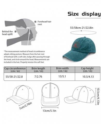 Baseball Hat for Women Christmas Cute Baseball Cap for Men Golf Caps Trendy Sun Hats Cyan Blue $11.75 Sun Hats