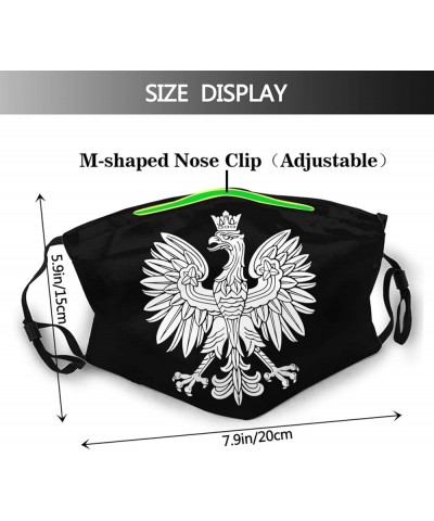 Polish Eagle Polska Face Mask Washable Reusable Adults Breathable with 2 Filters Black $11.66 Balaclavas