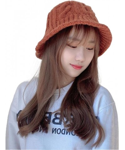 Hat Women's Autumn and Winter Retro Knitted hat Twisted Wool Bucket hat to Keep Warm Japanese Wool hat Bucket hat junma Mibai...