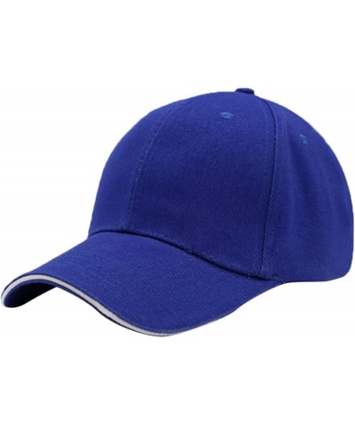 Womens Summer Casual Baseball Caps Solid Classic Adjustable Strapback Cap Low Profile Hats Dad Hat Fashion Blue $5.65 Sun Hats