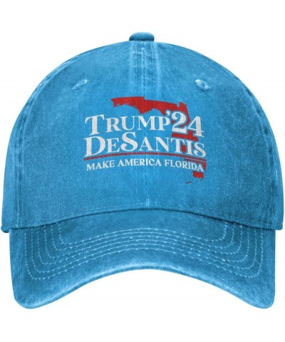 Trump Desantis 2024 Make America Florida Cowboy hat Women Baseball Cap Men Hats Sun Hat Dad Hat Trucker hat Black Blue $10.19...