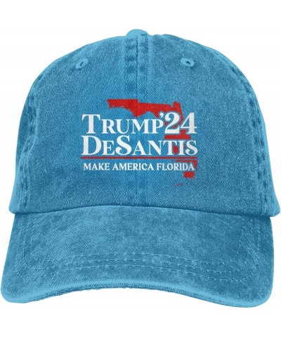 Trump Desantis 2024 Make America Florida Cowboy hat Women Baseball Cap Men Hats Sun Hat Dad Hat Trucker hat Black Blue $10.19...