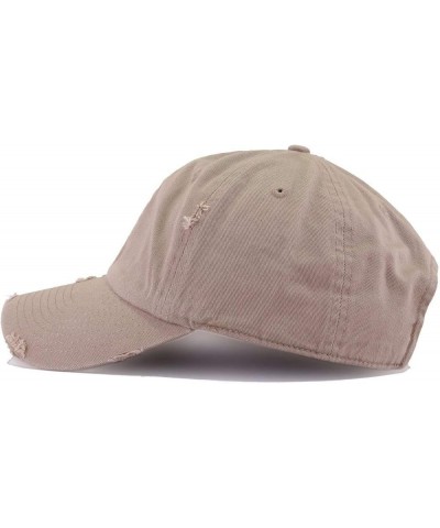 Best Dad Dad Vintage Baseball Cap Embroidered Cotton Adjustable Distressed Dad Hat Khaki $11.75 Baseball Caps