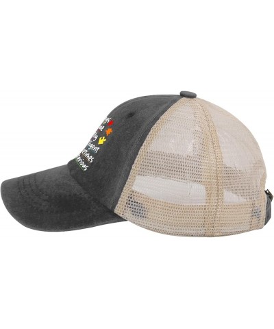 Autism Hats Autism Always Unique Intelligent April Autism Awareness Hats for Men Women AllBlack Cowgirl Allblack $12.41 Sun Hats