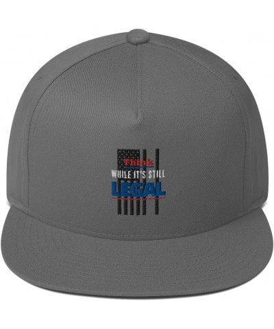 Think While It's Still Legal Sketch Blue Red White Snapbacks Grey $17.21 Baseball Caps