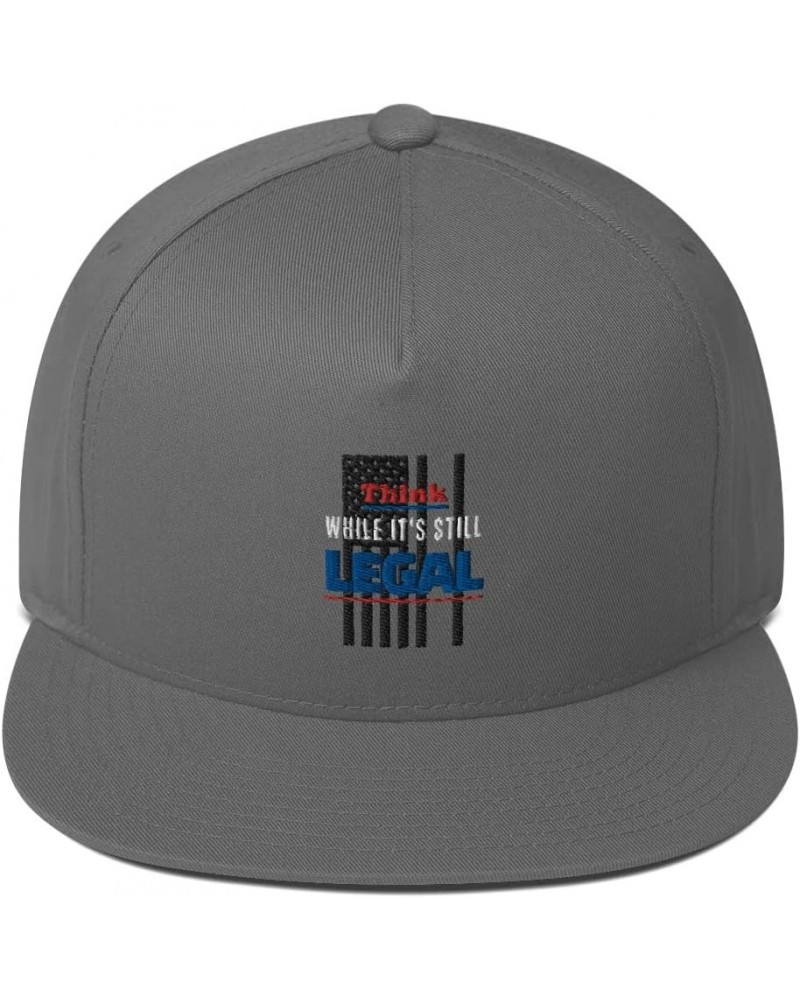 Think While It's Still Legal Sketch Blue Red White Snapbacks Grey $17.21 Baseball Caps