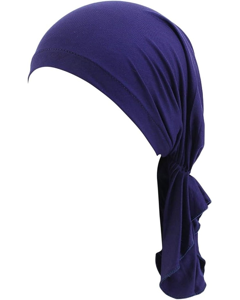 Women's Under Scarf Hat Hijab Cap Islamic Muslim Under Scarf Hijabs Caps Tie-Back Closure Hats Muslim Beanie 2023 Navy $7.86 ...