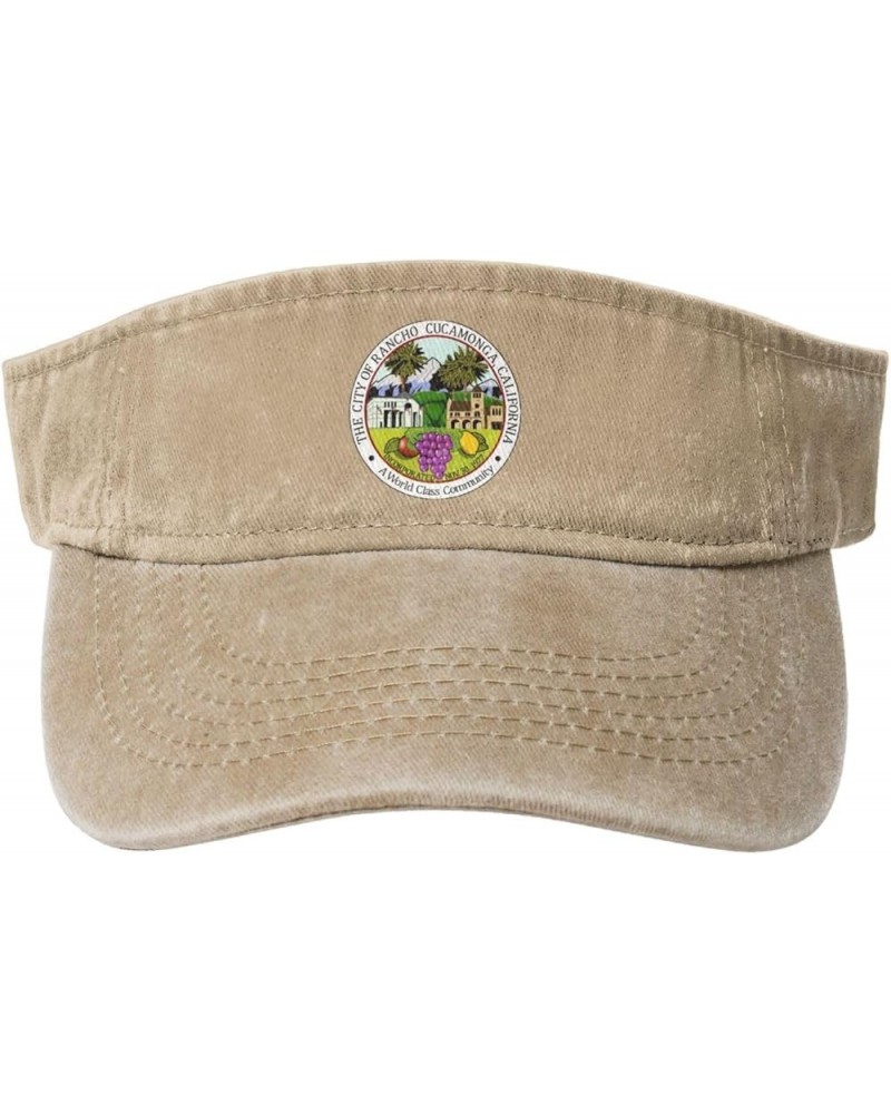 Seal of Rancho Cucamonga, California Sun Hat Sun Visor Hats for Women Men Baseball Cap Golf Hats Natural $9.47 Sun Hats