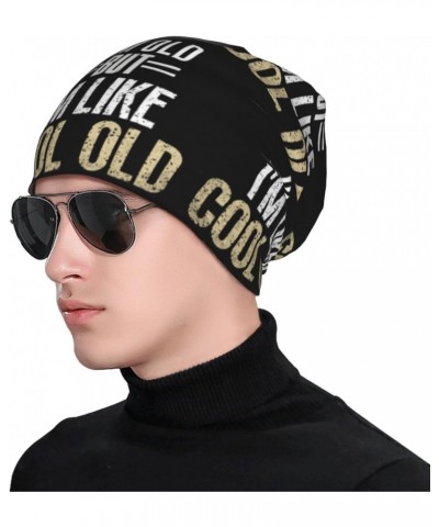 I'm Old But I'm Like Cool Old Beanie Skull Cap Warm Knit Slouchy Hat for Women Men Black $10.61 Skullies & Beanies