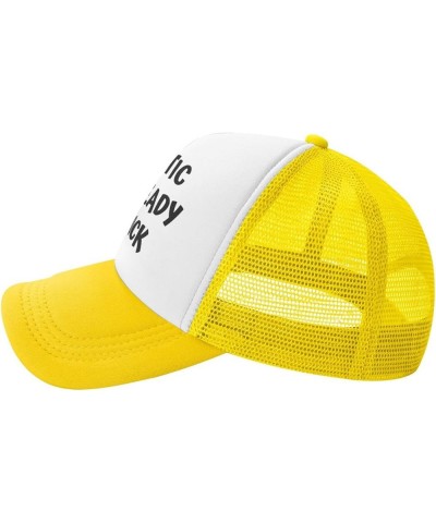 Autistic and Ready to Fuck Mesh Cap Men Women Baseball Cap Funny Trucker Hat Yellow $18.27 Baseball Caps