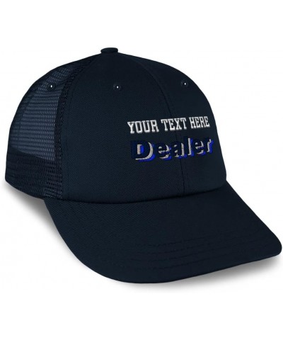 Custom Custom Trucker Hat Baseball Cap Dealer Poker Cotton Craps Dad Hats for Men & Women Navy Personalized Text Here $13.02 ...