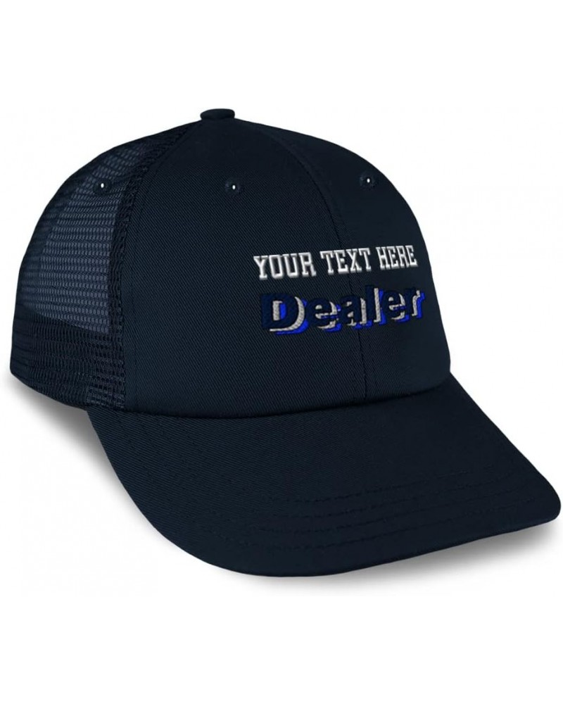 Custom Custom Trucker Hat Baseball Cap Dealer Poker Cotton Craps Dad Hats for Men & Women Navy Personalized Text Here $13.02 ...