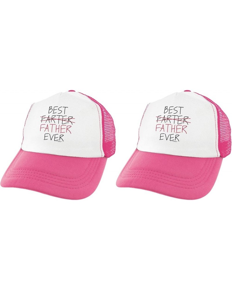 Best Farter Father Ever Trucker Hat 2 Pink $59.45 Baseball Caps