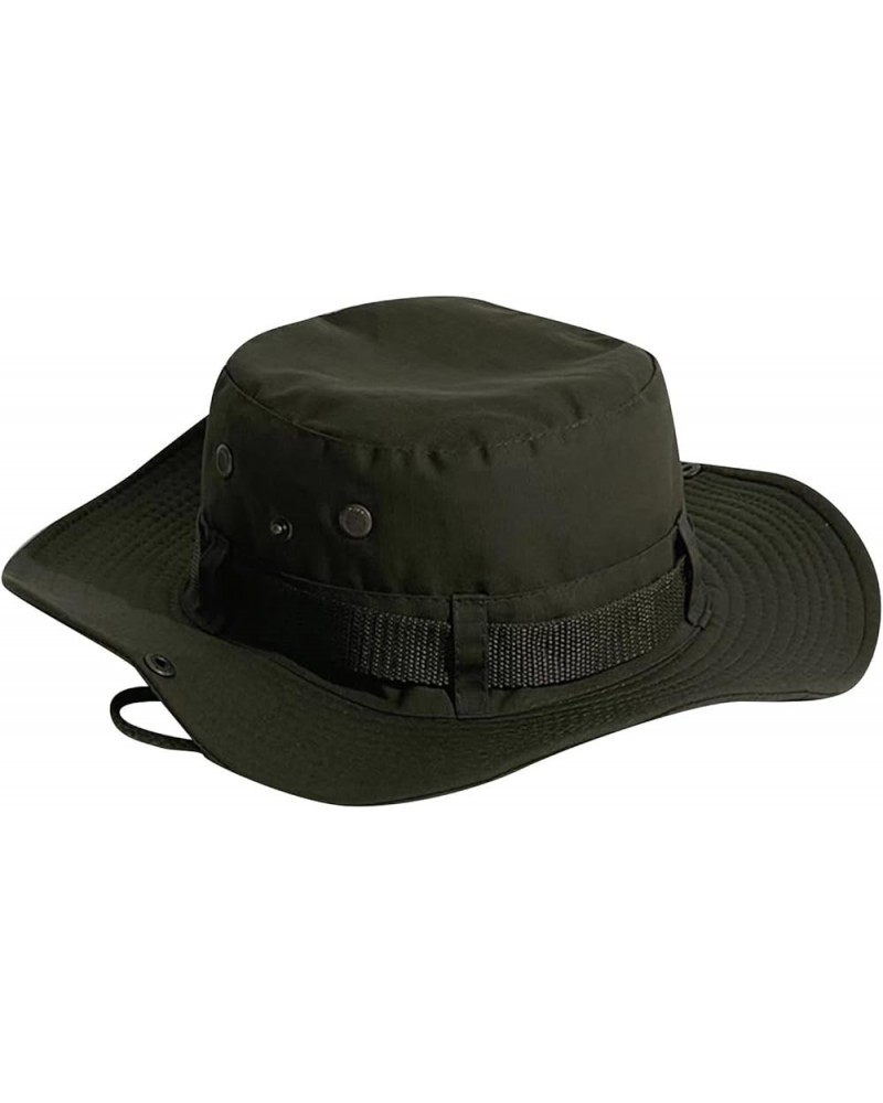 Sunshade Hat Outdoor Hat Fisherman's Basin Hat Bucket Hat Printing Adult Fashion Baseball Caps Cloth Hat Black Army Green-b $...