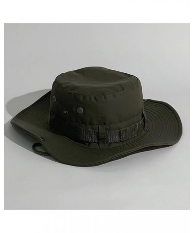 Sunshade Hat Outdoor Hat Fisherman's Basin Hat Bucket Hat Printing Adult Fashion Baseball Caps Cloth Hat Black Army Green-b $...